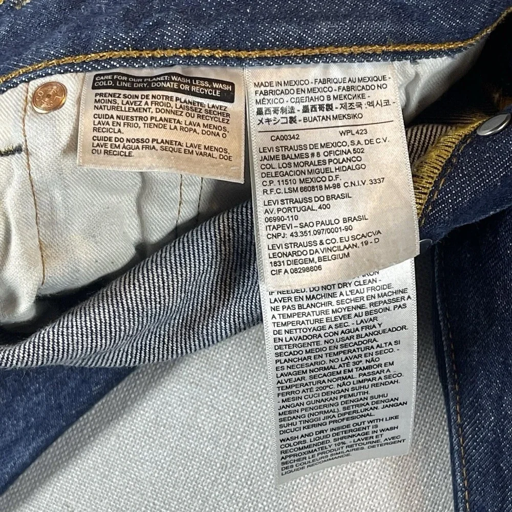 Levis Jeans Mens 40x34 Blue 501 XX Straight Fit Button‎ Fly Dark Wash Denim